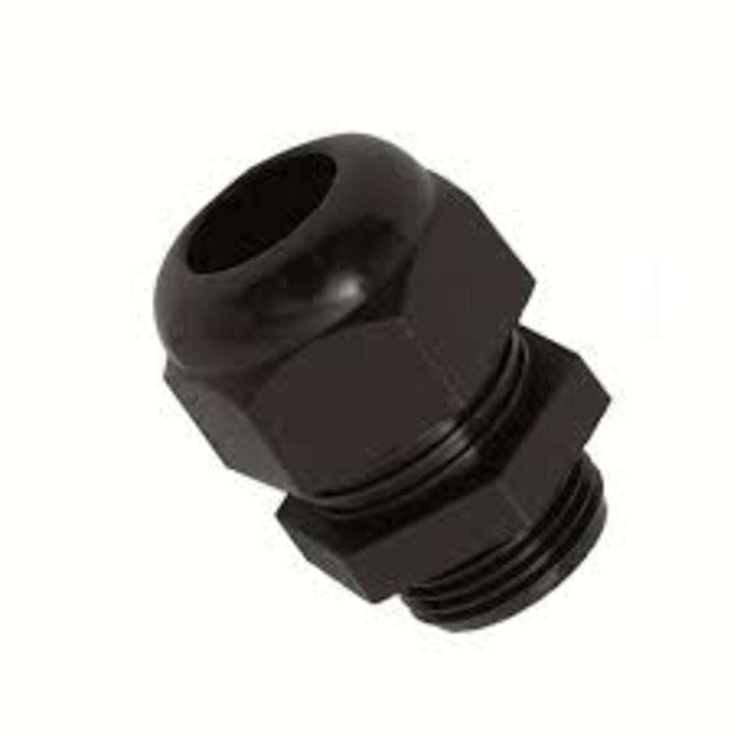 Cable Gland Nylon 20mm Black Long Thread. Pack of 10