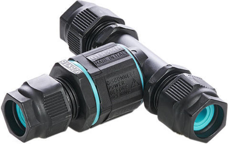 Circular Mini-Junction Connector 3 Ways Type "T" 3 Pole