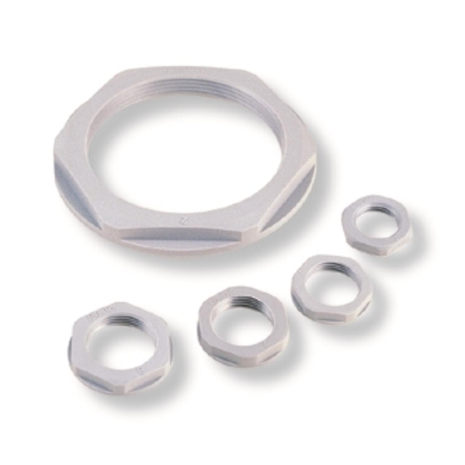 Locknuts Nylon 20mm Grey
