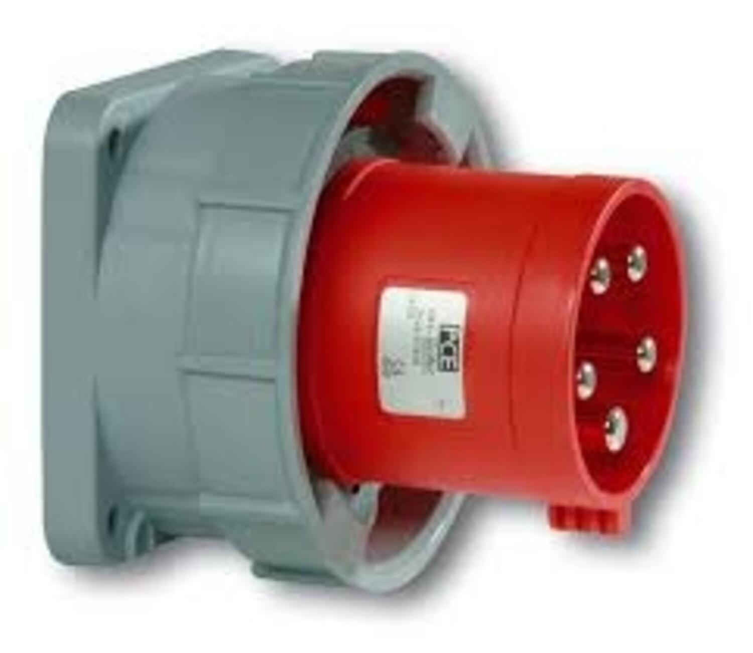 Panel Mounted Socket 125amp 5pin IP67