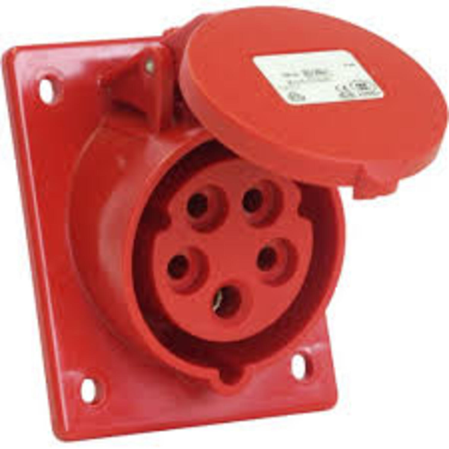 Panel Mounted Socket 32amp 5pin 415v IP44