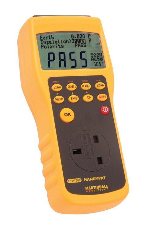 PAT Tester Hand Held with User Adjustable Pass Limits & Memory