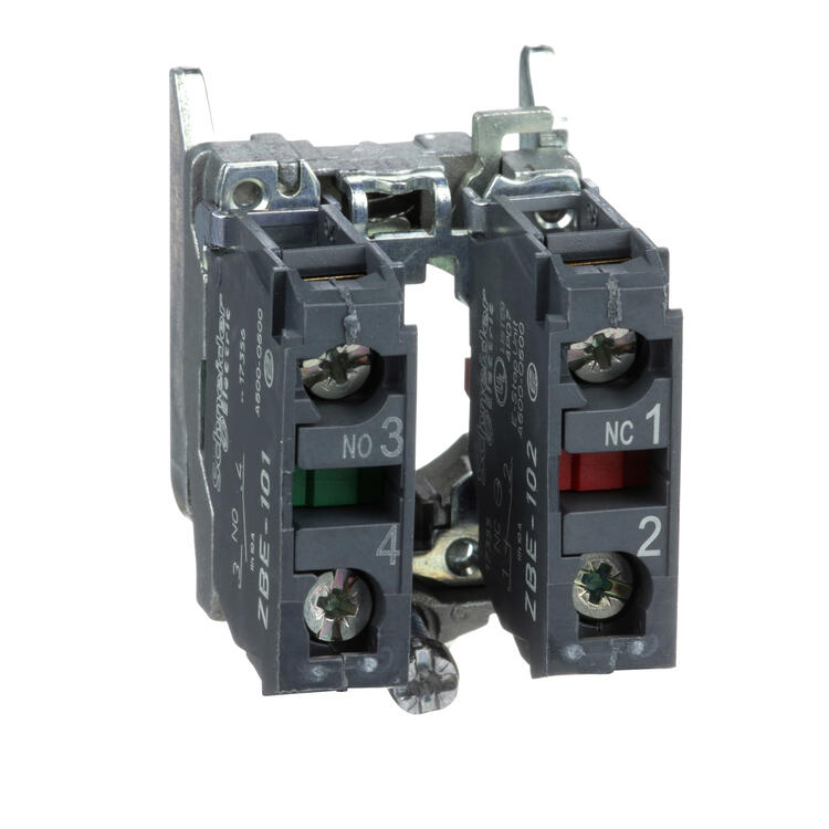 Pushbutton Contact Block 1 N/O 1 N/C metal