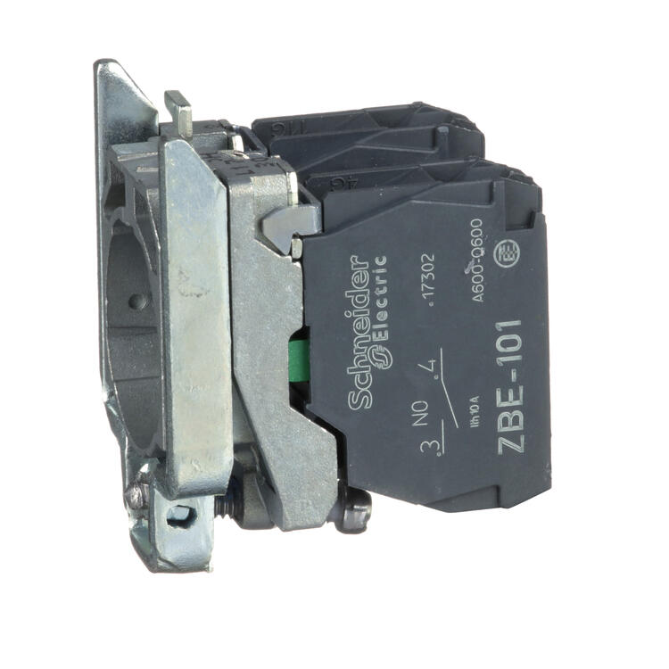 Pushbutton Contact Block 2 N/O metal