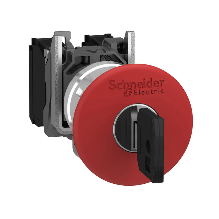 Pushbutton Em Stop Key Rel 1 N/C 40mm metal