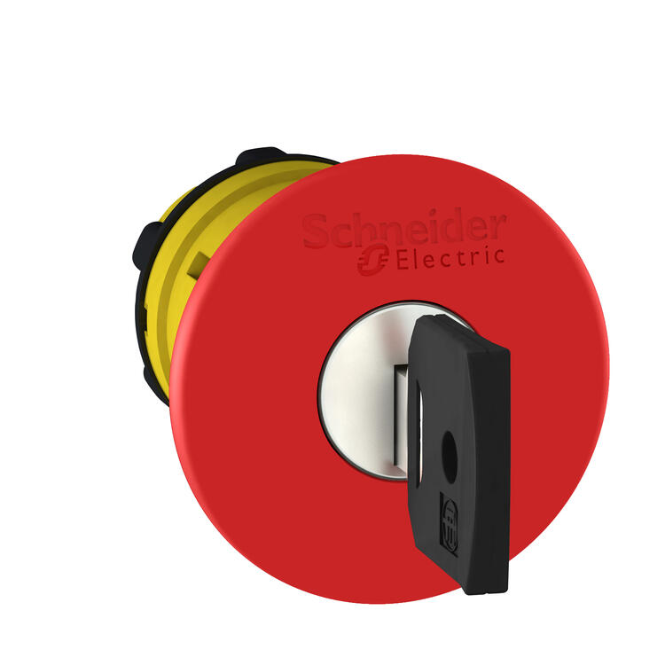 Pushbutton Head Em Stop Key Rel 40mm plastic
