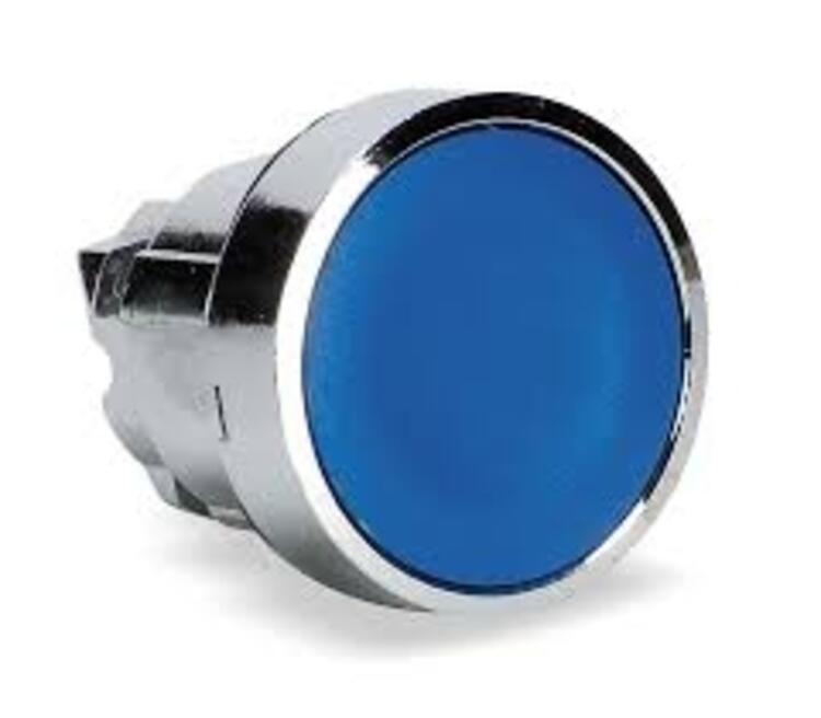 Pushbutton Head Metal Blue