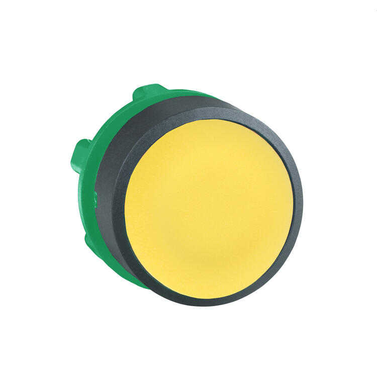 Pushbutton Head Plastic Yellow