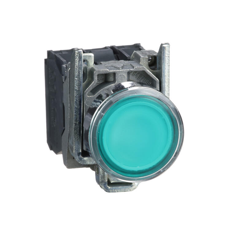 Pushbutton Illum 1 N/O 1 N/C Green 24v AC/DC