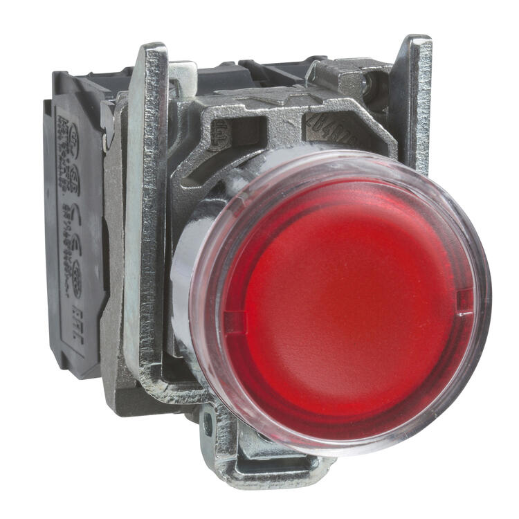 Pushbutton Illum 1N/O 1 N/C Red 24v AC/DC