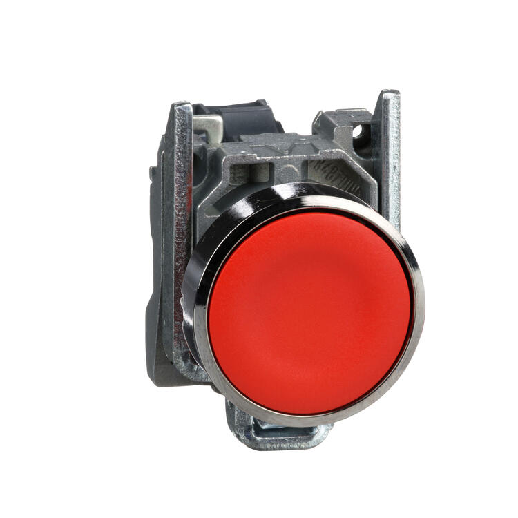 Pushbutton metal Red 1 N/C