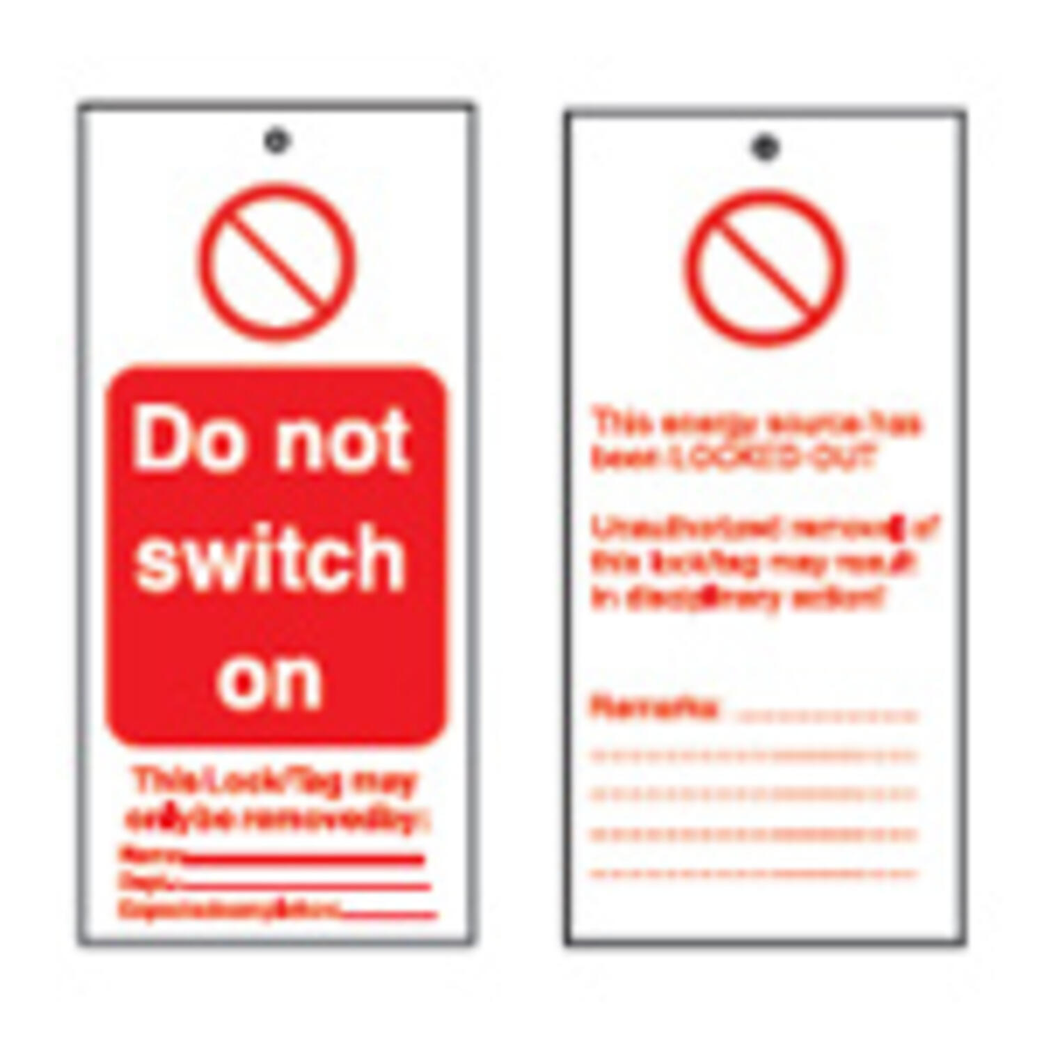 Safety Tags - Do Not Switch (Pack 10)