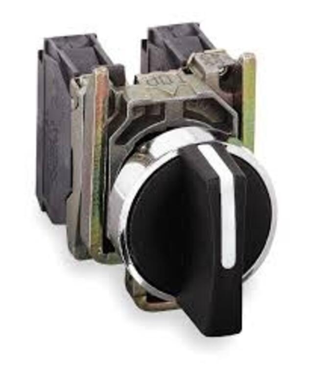 Selector Switch 3 pos 2 N/O Spring Rtn to Ctr