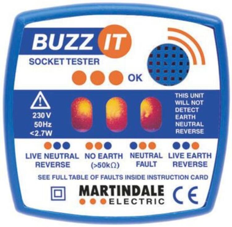 Socket Tester with Audible Buzzer 240v