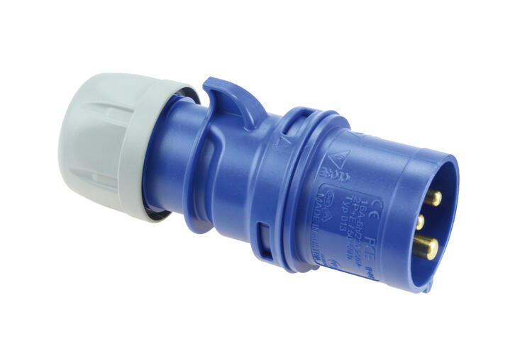 Trailing Plug 16Amp 3P 230v Blue