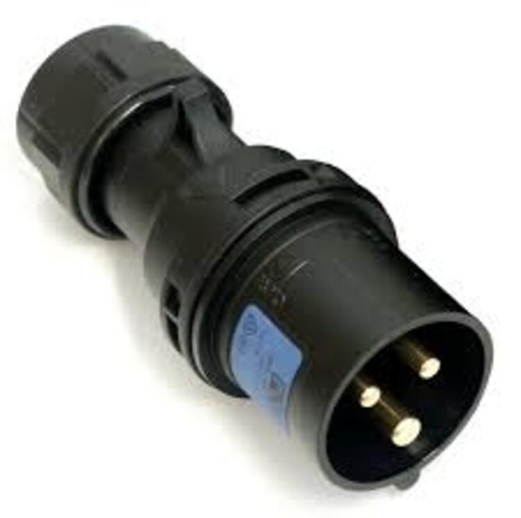 Trailing Plug 16Amp 3P Black