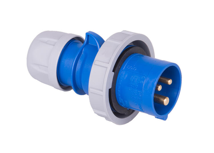 Trailing Plug 16Amp 3P IP67 230v Blue