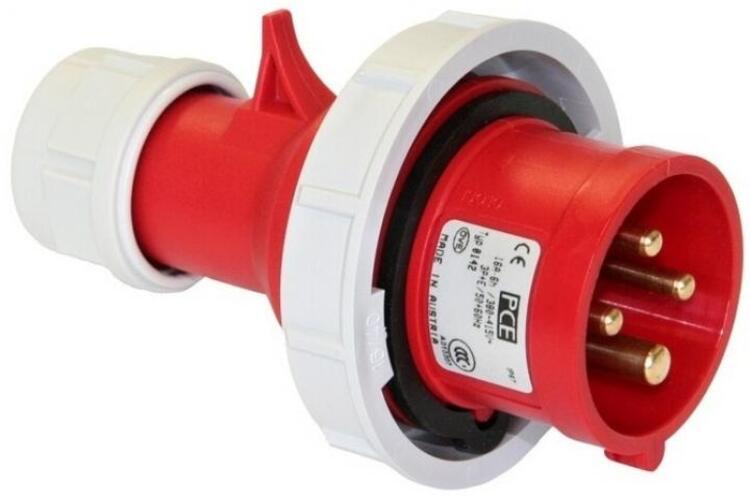 Trailing Plug 16Amp 4P IP67 415v Red