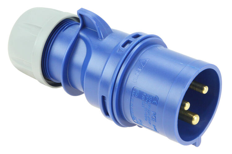 Trailing Plug 32Amp 3P 230v Blue