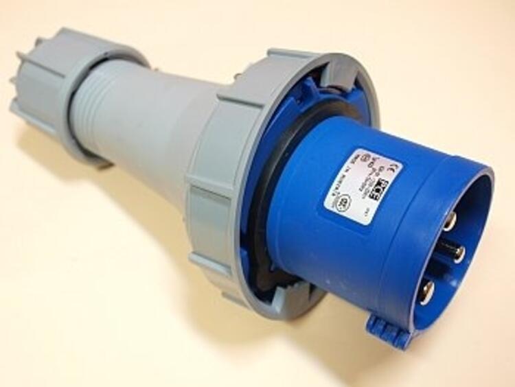 Trailing Plug 63Amp 3P IP67 230v Blue