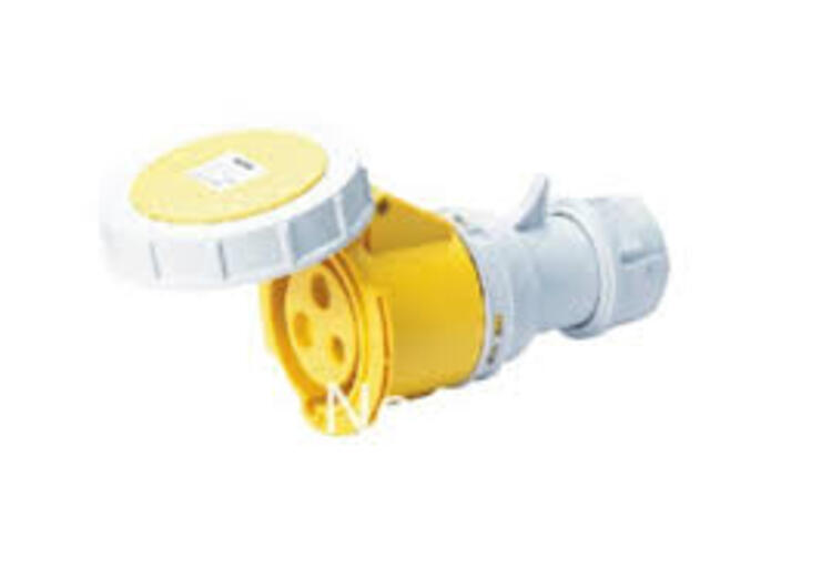 Trailing Socket 16Amp 3P 110v Yellow IP67