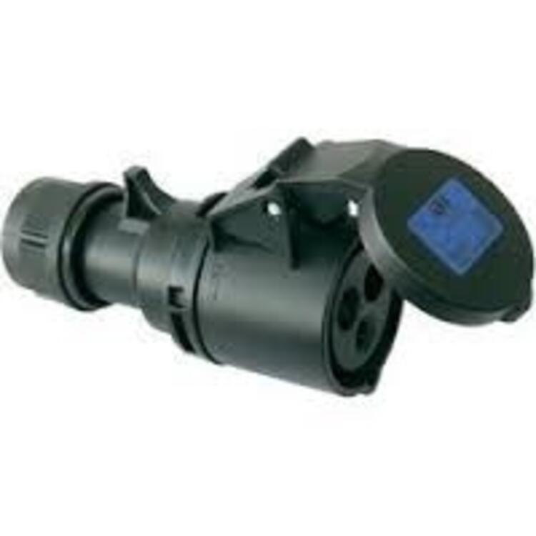 Trailing Socket 16Amp 3P Black
