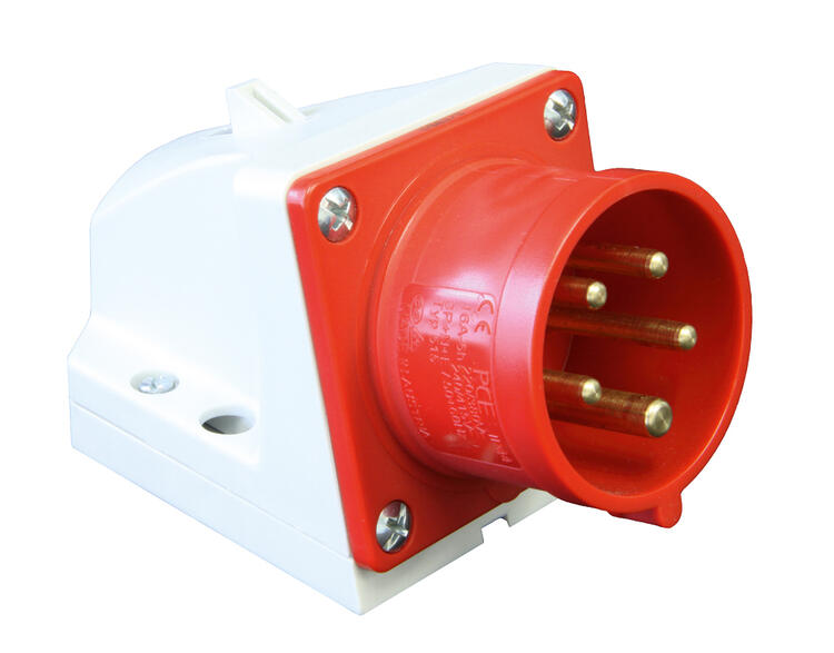 Wall Mounted Plug 16Amp 5p IP44 415v Red