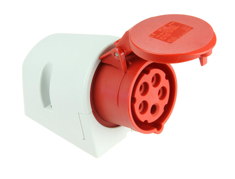 Wall Mounted Socket 32Amp 5P IP44 415v Red