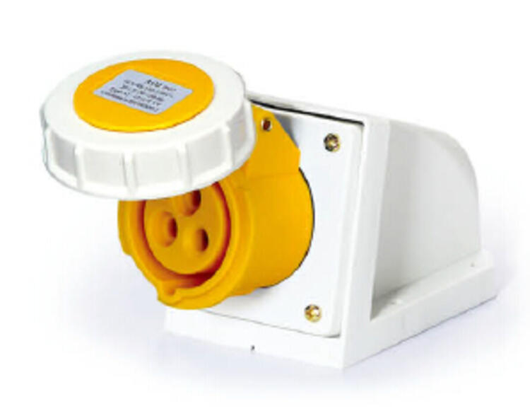 Wall Socket 16Amp 3p IP67 110v Yellow